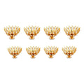 GoldPetal Crystal Diya — 10 Piece Set