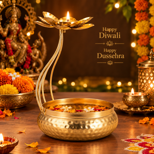 Kamal Deep Brass Diya
