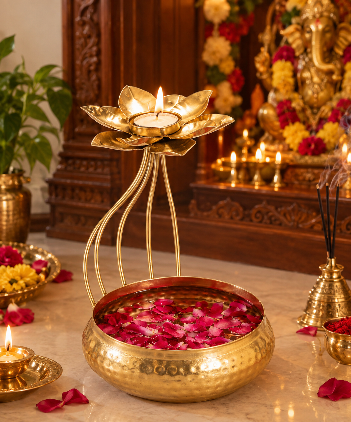 Kamal Deep Brass Diya